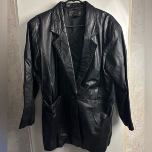 Deerskin trading post leather jacket blazer‎